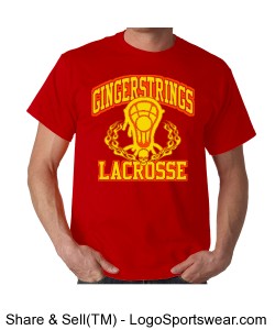 Red GingerStrings Lacrosse Design Zoom
